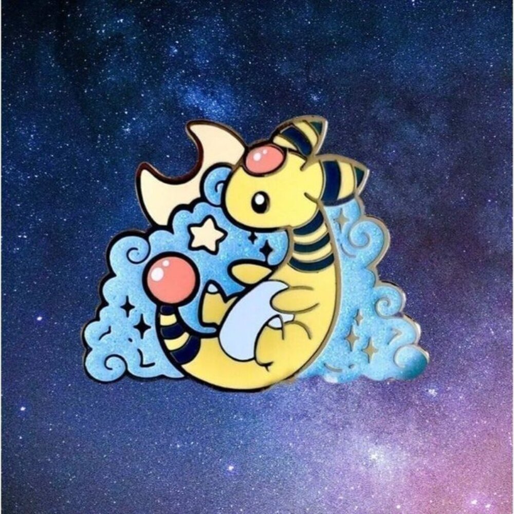 Limited Edition Glitter Enamel Ampharos Pokemon Pin